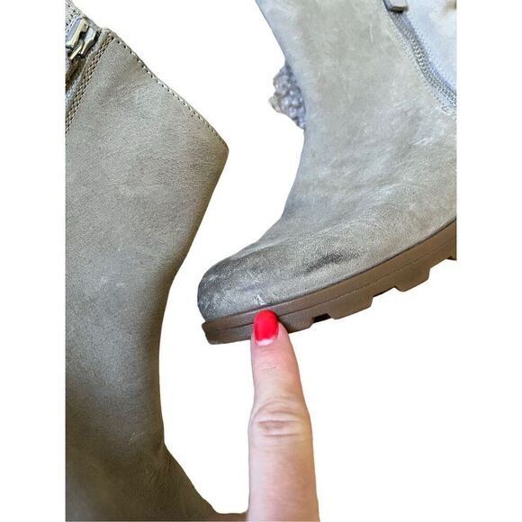 Sorel Emelie Zip Boots Gray Tan size 9 - Picture 8 of 14